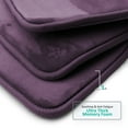 thumbnail image 3 of Nestl 1 Large Absorbent Memory Foam Bath Mat Bathroom Rug, Cream Purple, 20"X30", 3 of 7