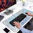 thumbnail image 2 of Long Mouse Pads for Desk,Blue Floral Leaf Pattern Desk Mats on Top Of Desks, Desk Mouse Pad Extra Large with 3mm Non-Slip Base and Stitched Edge for Gaming,Office,Work,Home 31.5"x15.7", 2 of 6