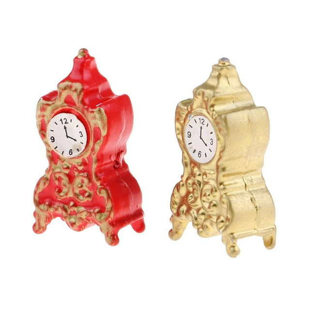 para , estilo retro, reloj en miniatura, juguete, juego de simución, juguete educativo para s Zulema Miniatura de la casa de muñecas
