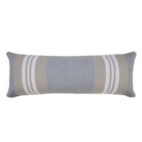 Ox Bay David 14" x 36" Beige/Gray Striped Cotton Adult Decorative Throw Pillow Cover