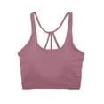 thumbnail image 7 of 2 Pack Women's Sport Bra Strappy Back Yoga Tops Running Workout T-Shirt Sports Underwear Inner Chest Pad Sling Tube Top Vest, 7 of 7