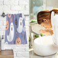 thumbnail image 7 of Yayeee 2 Pack Hand Towels for Bathroom 100% Cotton 16" x 28" Soft Absorbent Kitchen Towel, Blue Cute Halloween, 7 of 7