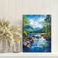 thumbnail image 2 of Serene Landscape River Rocks Canvas Painting， Suitable for Living Room， Bedroom， Office， Hallway， and Bathroom Decor., 2 of 8