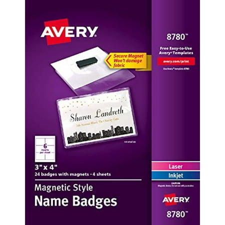 Avery® Secure Magnetic Name Badges (ave-8780)