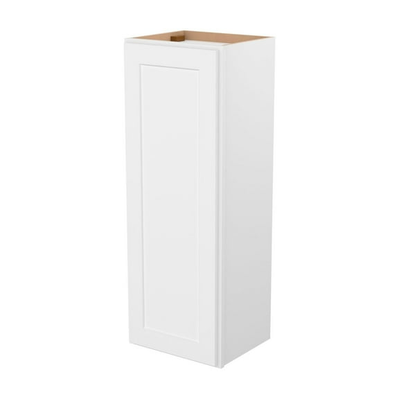 Furinno Shaker 1-Door-3 Shelves Wall Kitchen Cabinet, Ready to Assemble, 12 D x 15 W x 42 H, White