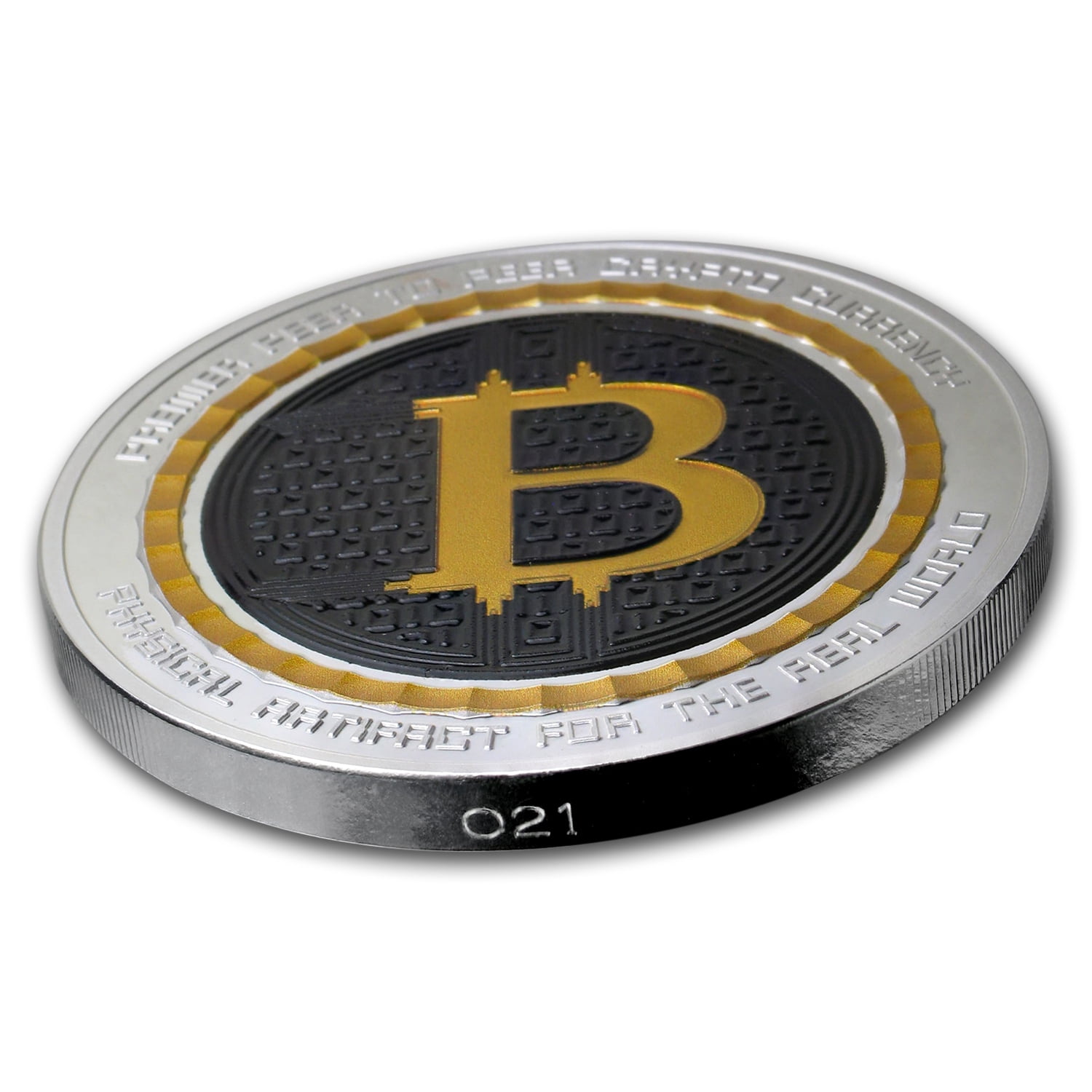 5 oz Silver Colorized Proof Round Bitcoin Value Conversion - Walmart.com
