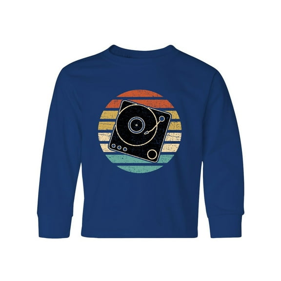 Inktastic Turn Table Record Player Retro Long Sleeve Youth T-Shirt