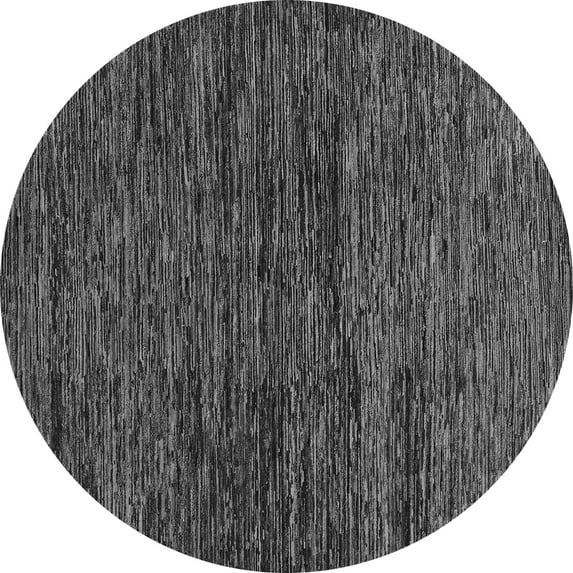 Ahgly Company Indoor Round Abstract Gray Modern Area Rugs, 8' Round