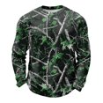 thumbnail image 2 of Oazcsf Black Camo Long Sleeve for Men Waffle Knit Warm Crew Neck Pullover Sweater Lightweight Casual Fall Sweatshirt Big and Tall Winter Tops, 2 of 5