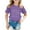 Purple, variant on WOYY Toddler Girls Graduation Graphic T-Shirt Short Sleeved T Shirt, Sizes 3-13