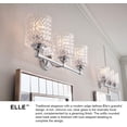 thumbnail image 2 of Hinkley 5043HB Elle Collection Three Light Bathroom Vanity Fixture with Clear Chevron Glass, Heritage Brass, 2 of 2