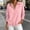 Pink, variant on Womens Casual Sweatshirts Long Sleeve Snap Button Henley Neck Loose Fit Fall Pullover Tops