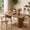 Knotted wood, variant on PYY 62" Rectangular Dining Table for 6-8 – Sturdy Solid Wood Table with Grille Design & Double Pedestal Base, Modern Gray Finish – Oak Gray