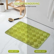 Bailu Bathroom Rug Set Soft Plush Absorbent Bath Mat Set, Machine Washable Bathroom Mat, Green, 20X32 inch