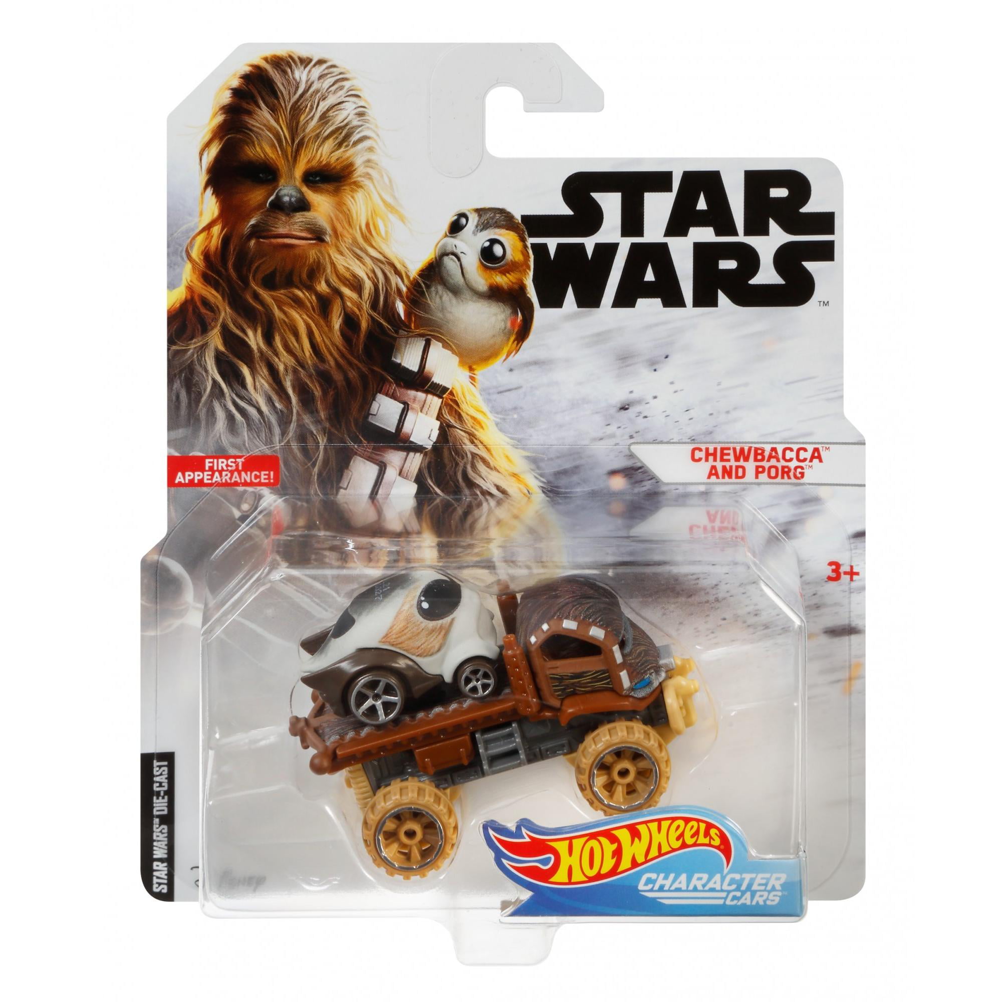 HE6 2019 Hot Wheels Character Cars STAR WARS Chewbacca w/ Action Bowcaster