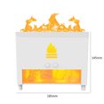 thumbnail image 1 of Humidificador de aire con llama de simulación, purificación de aire con tanque de agua de 200 ml (blanco) Hugtrwg Libre de BPA, 1 of 6