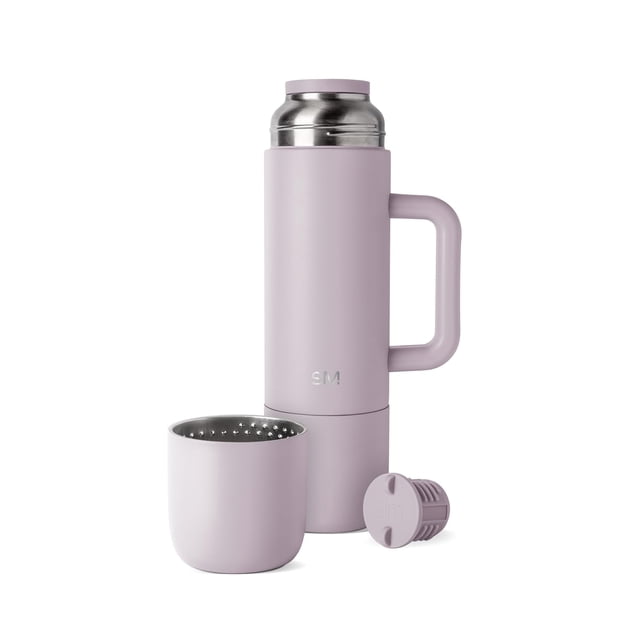 Botella aislante para bebidas calientes Simple Modern Roam de 1 litro con 2 tazas