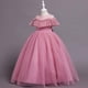 thumbnail image 5 of Vestido Para Niñas Ropa Para Niñas Bebés Vestido Para Niños Sin Mangas Un Hombro Vestido De Princesa Flor Malla Vestido De Lunares Rosa Odeerbi LM103-5793, 5 of 6