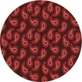 thumbnail image 1 of Ahgly Company Machine Washable Indoor Round Transitional Crimson Red Area Rugs, 4' Round, 1 of 7