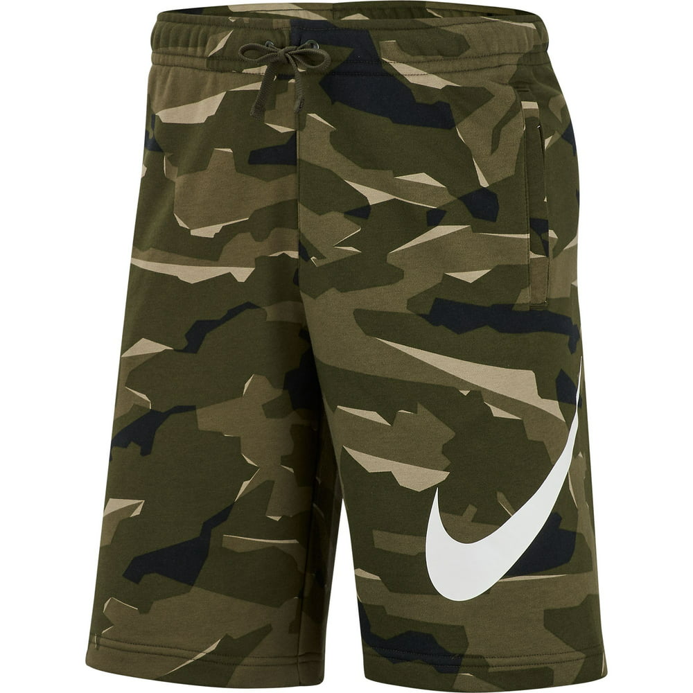 Nike - Nike Mens Club Camo Shorts French Terry Cargo Green-White aq0602 ...