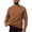 5# Brown, variant on Mens Long Sleeve Sweatshirt Fleece Performance Crewneck Sweatshirts For Fall Winter