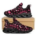 thumbnail image 1 of Zapatillas deportivas con diseño de latidos del corazón, personalizadas, para atención hospitalaria, transpirables, ligeras, con cordones, para adolescentes, 1 of 6