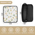 thumbnail image 3 of Hair Tools Storage with Heat Resistant Mat- Greenish Small Spots and Orange Printed Curling Iron Travel Bag/Flat Iron Case for Women, 3 of 8