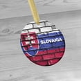 thumbnail image 3 of Country Flag Slovakia Flag Slovakian Keepsake Souvenir Ceramic Christmas Ornament Xmas Holiday Tree Gift Veselé Vianoce, 3 of 3