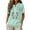 Fluorescent Green, variant on JULMCOMO Cotton Linen Shirts for Women Floral Embroidery Henley Short Sleeve Loose Vintage Blouses Comfy Casual Shirts Gold 2XL