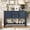 Navy Blue, variant on 46" Solid Wood Sideboard, Retro Style, Console Table with 2 Drawers and Cabinets, Wood Buffet Server for Living Room Dining Room Kitchen, Bottom Shelf, Brown