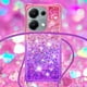 thumbnail image 4 of Funda para Xiaomi POCO M6 Pro 4G Brillantina Líquida Divertida Reluciente y con Cristales en Movimiento Cuerpo Cruzado con Cordón Ajustable, 4 of 5