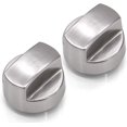 thumbnail image 1 of Ensemble de Boutons de Commande Premium pour Capuche de Loup - 2 Boutons en Acier Inoxydable pour Réparation de Cuisinière, 1 of 5