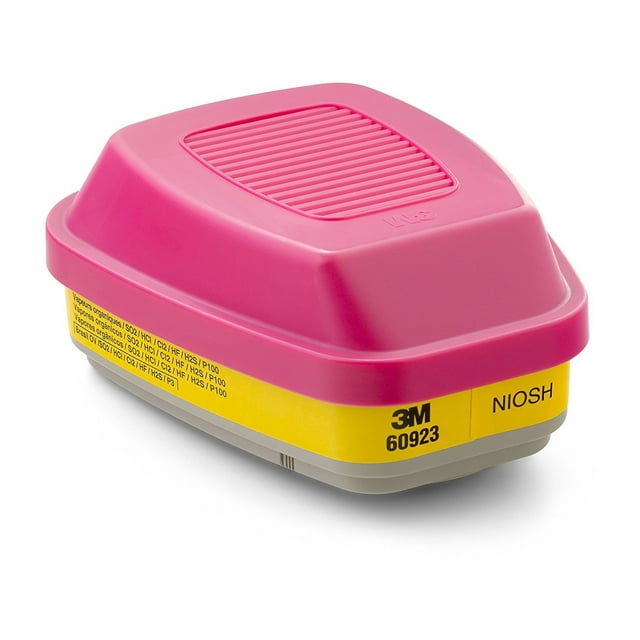Cartucho 3M 60923 Filtro P100 para Vapores Orgánicos y Gases Ácidos