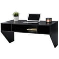 thumbnail image 3 of GVN Wall Mounted Floating Sturdy Computer Table with Storage Shelf-Black, Office Furniture, Computer Table for Home and Office, 3 of 8
