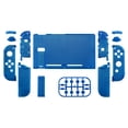thumbnail image 2 of eXtremeRate Transparent Clear Blue Back Plate for Nintendo Switch Console, NS Joycon Handheld Controller Housing with Full Set Buttons, DIY Replacement Shell for Nintendo Switch, 2 of 9