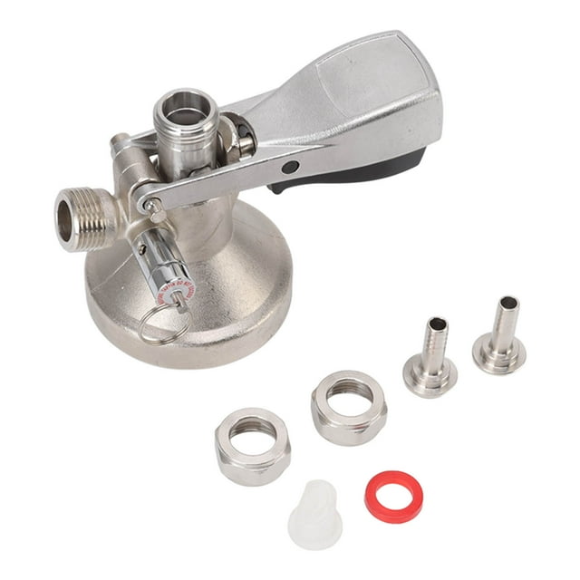 Acoplador de barril de cerveza tipo G, sonda de acero inoxidable, cuerpo de latón, accesorio triangular para dispensador de cerveza para bar y fiestas.