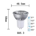 thumbnail image 1 of Bombilla LED de luz descendente RGB MR16, E27, E14, GU10, GU5.3, B15, 5W, COB, Ángulo de haz alto de 36 °, 450LM, CA 85-265V, 30W, equivalente a halógeno, 1 of 4