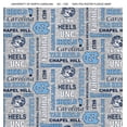 thumbnail image 2 of University of North Carolina Tarheels Fleece Fabric with Verbiage Pattern-Sold by the Yard, 2 of 2