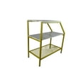 thumbnail image 6 of 24" Gold Metal and White Marble Side Table, 6 of 7