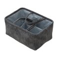 thumbnail image 3 of Cesta de almacenamiento tejida duradera, decorativa y multiusos con asas para revistas. Gris, 3 of 9