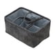 thumbnail image 3 of Cesta de almacenamiento tejida duradera, decorativa y multiusos con asas para revistas. Gris, 3 of 9