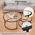 thumbnail image 6 of Glory Patio Modern Curved Steel Coffee Table with 1 Big and 1 Small, Black, 6 of 7