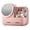 Pink, variant on ABS Plastic Durable Large Capacity Cosmetic Organizers with LED Light Two Drawers