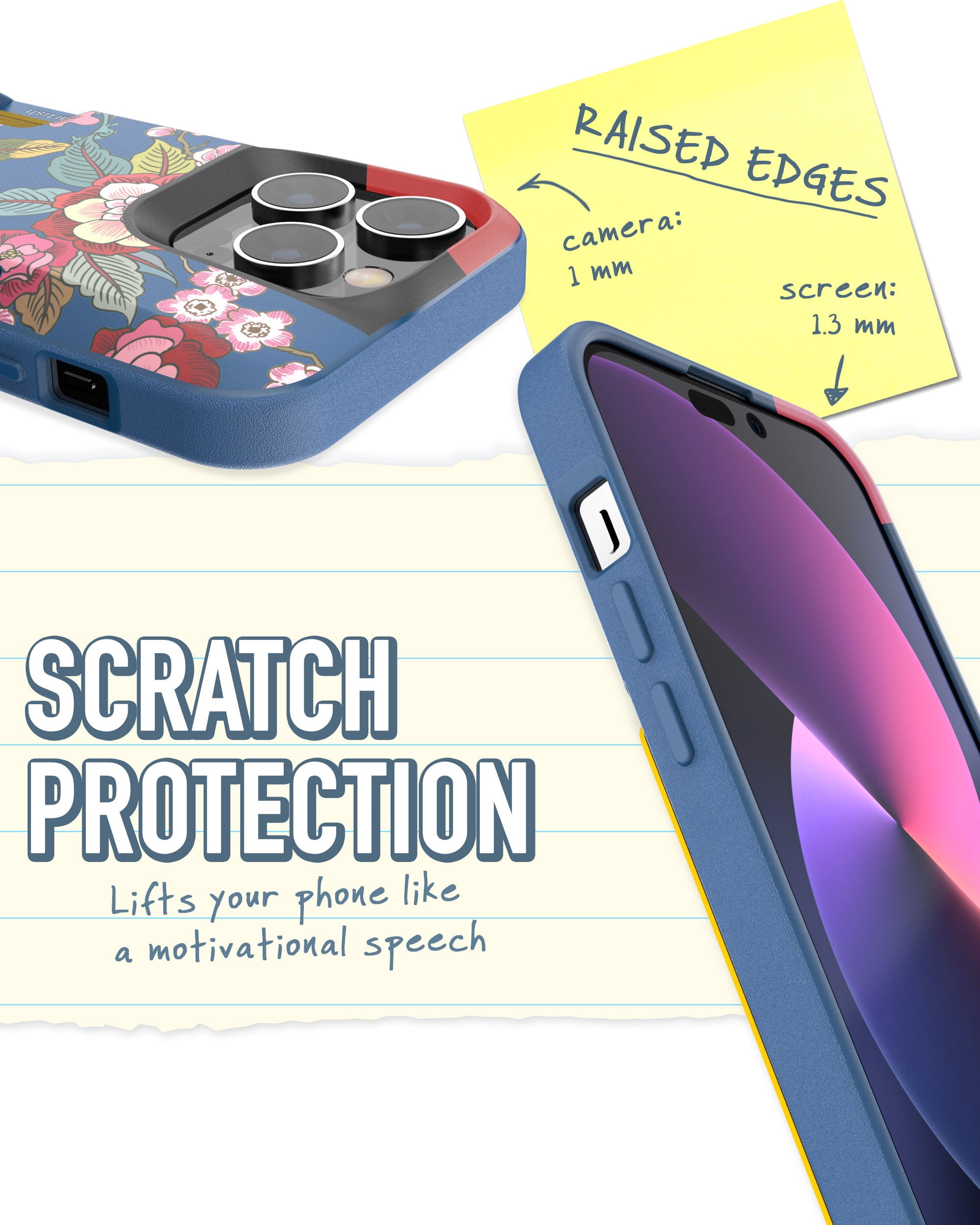 Smartish iPhone 14 Pro Wallet Case - Wallet Slayer Vol. 1 [Slim + Protective] Credit Card Holder - Flirty Floral