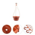 thumbnail image 5 of 5 Plastic Swirl Hanging Baskets for Indoor/Outdoor Plants (Red), 5 of 7