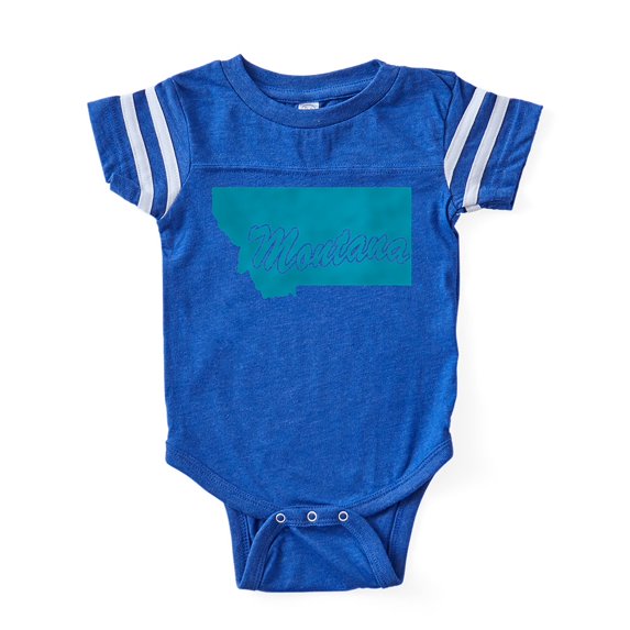 CafePress - 3 Montana - Cute Infant Baby Football Bodysuit
