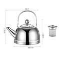 thumbnail image 4 of secretgardenu Portable Stainless Steel Tea Kettle Teapots with Removable Infuser 1.2L, 4 of 8