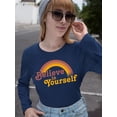 thumbnail image 2 of Quote Believe In Yourself Long Sleeve Women's -SelectDesign Designs, 2 of 4