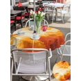 thumbnail image 5 of Outdoor Tablecloth with Umbrella Hole for Patio/Picnic/Party/Camping, Burnt Orange Ombre Clouds Waterproof Table Cloth Round Cover Washable, Modern Abstract Gradient Cloud (Dia 60"), 5 of 8