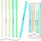thumbnail image 1 of Rollerball Pens, 6 Pcs Liquid Ink Rollerball Pens Ballpoint Pens Gel Pens for Students Adults Office Supplies School Supplies (Green), 1 of 5